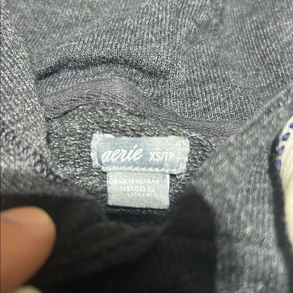 Aerie Dark Charcoal / Light Black Thick Hoodie - Picture 6 of 7